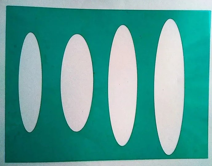 Stencil Plantilla óvalos grandes Aureola  Corona Ángel Princesa
