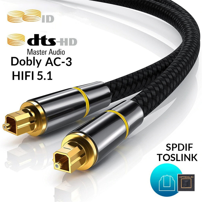 HIFI 5.1 Digital Fiber Optical Audio Cable Toslink TV Box PS4 Speaker Soundbar HIFI 5.1 Digital Fiber Optical Audio Cable Toslink TV Box PS4 Speaker Soundbar