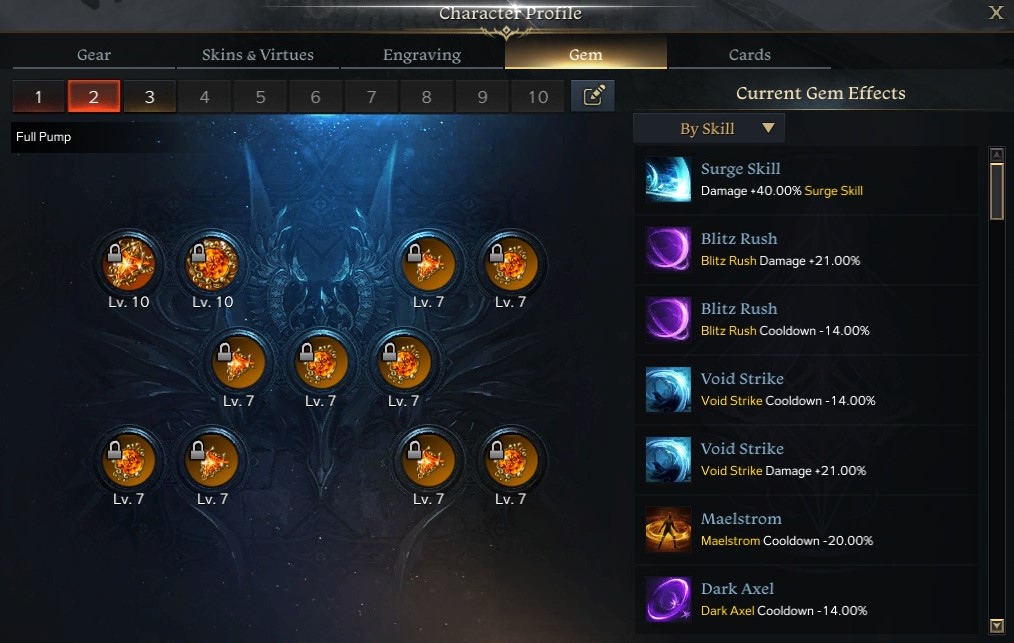 1490-Gems + 2 alt blades