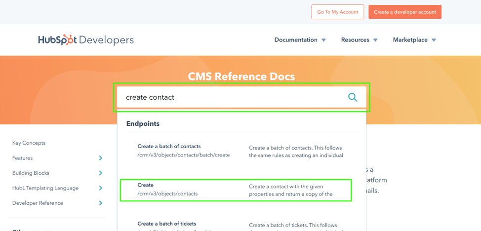 Hubspot documentation