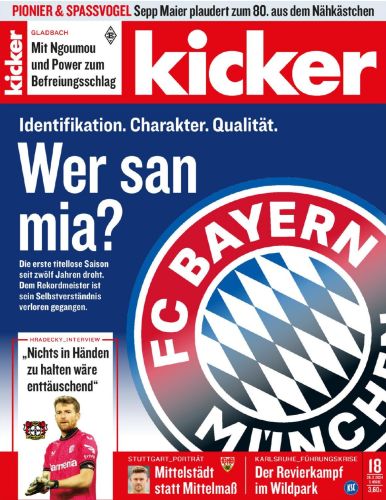 Cover: Kicker Sportmagazin No 18 vom 26  Februar 2024