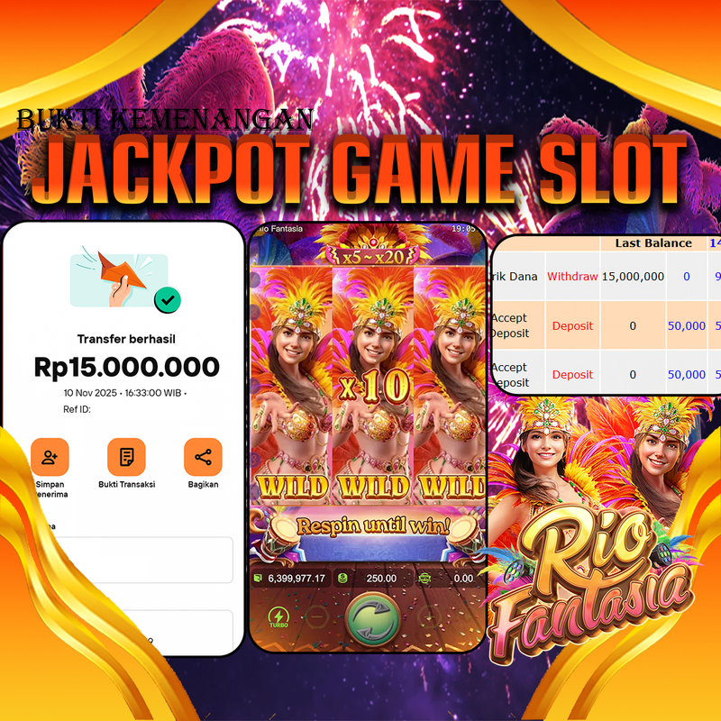 BUKTI JACKPOT 11 NOVEMBER LEMBAGATOTO RIO FANTASIA Rp.15.000.000,- LUNAS