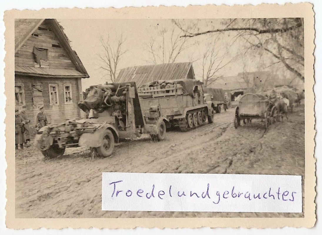 ORIG FOTO 2 WK WW2 MILITÄR OSTFRONT HALBKETTE