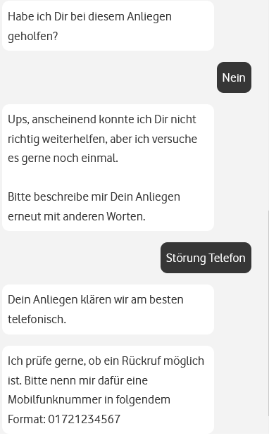 Rückruf-Angebot von Vodafone TOBI