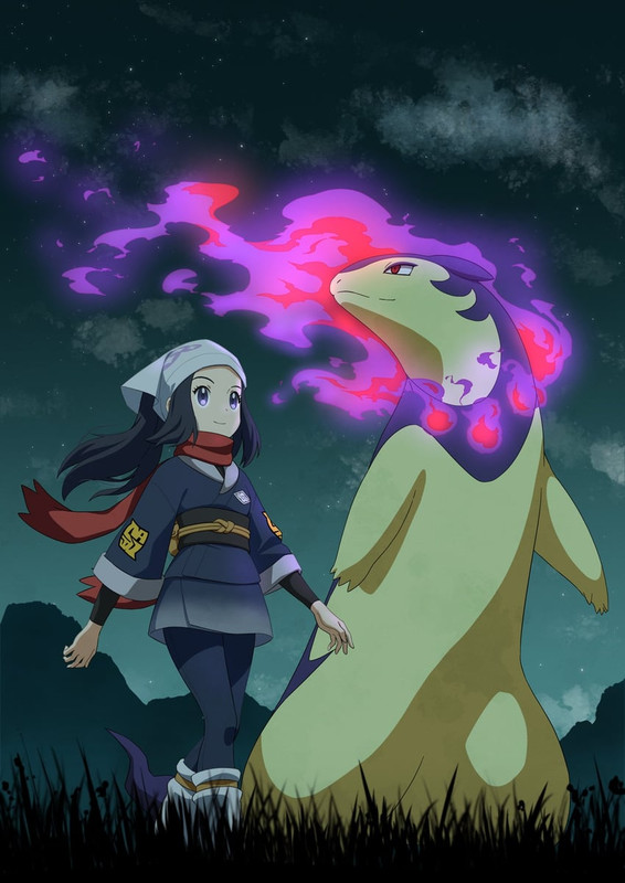 akari-and-hisuian-typhlosion-pokemon-and