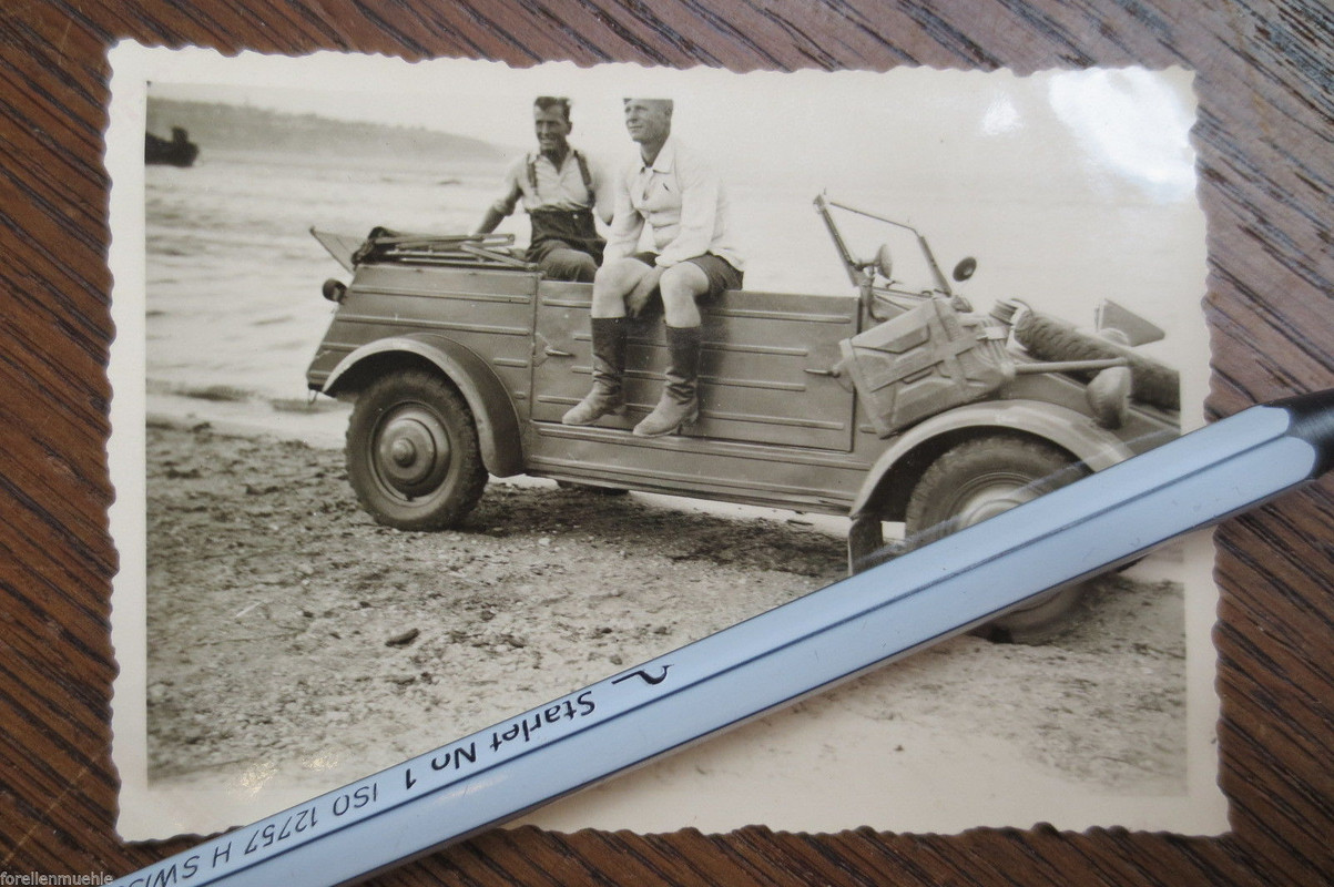Foto VW Kübel am Strand Wehrmacht 2. WK WWII