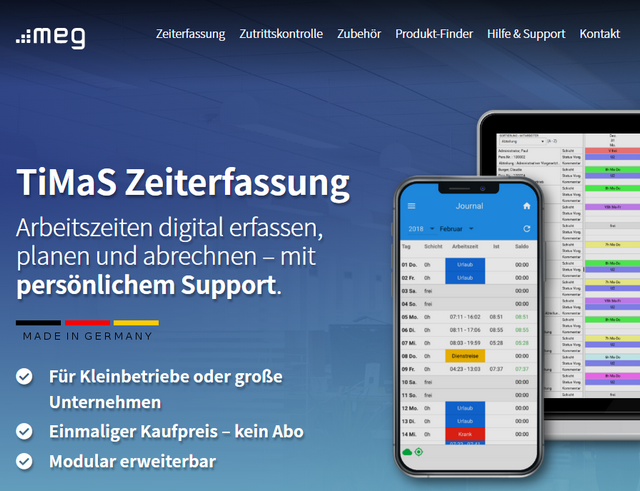 TiMaS Zeiterfassung
