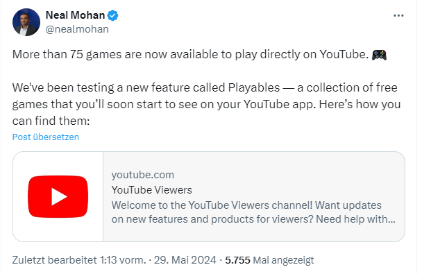 YouTube Playable-Apps