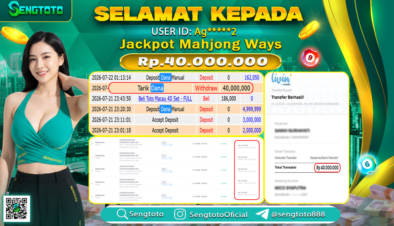BUKTI PEMBAYARAN SLOT MAHJONG WAYS