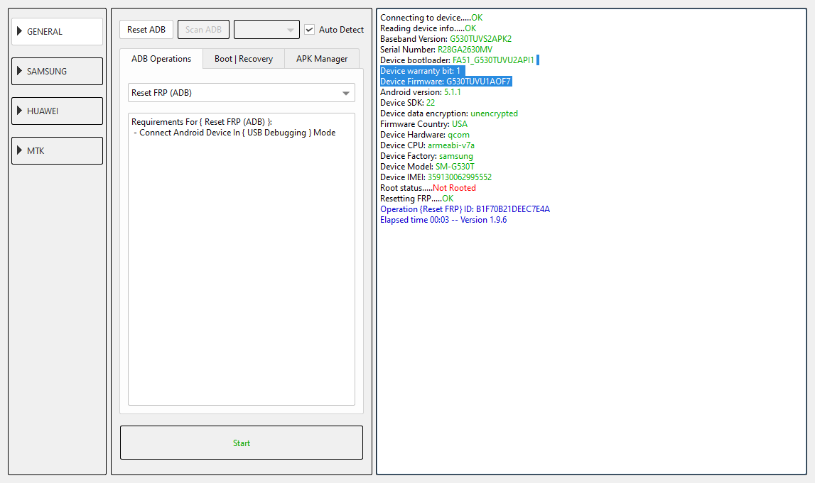 Sansung G530 T Frp Reset Done