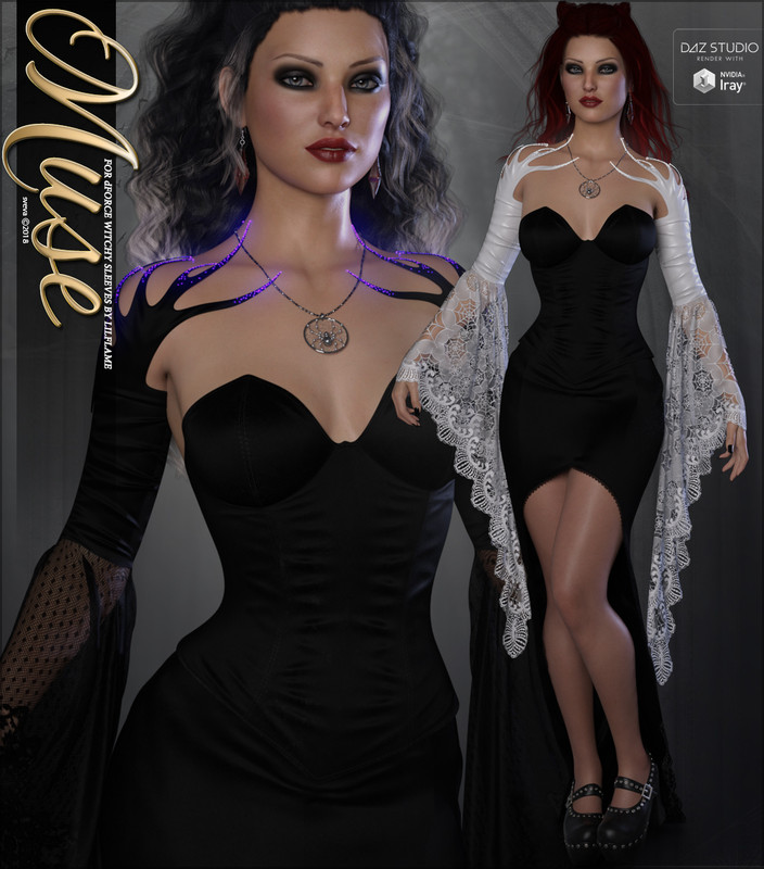 Muse for dForce Witchy Sleeves G8F