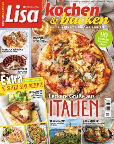 Cover: Lisa Kochen und Backen Magazin Oktober No 10 2022