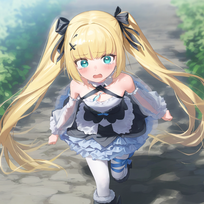 1girl, mikozin, NDGD, ohlia, {kobayashi ritz}, reoen, tsundere, from above, aqua s-656600282