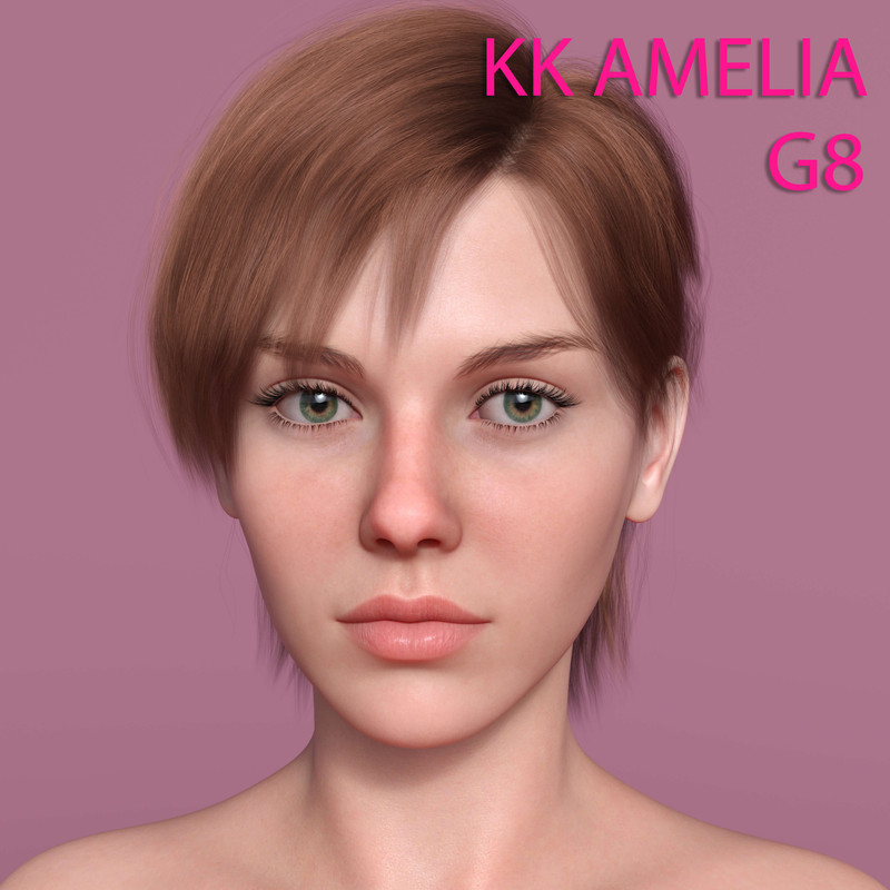 Kk Amelia Character for Genesis 8,8.1 Female