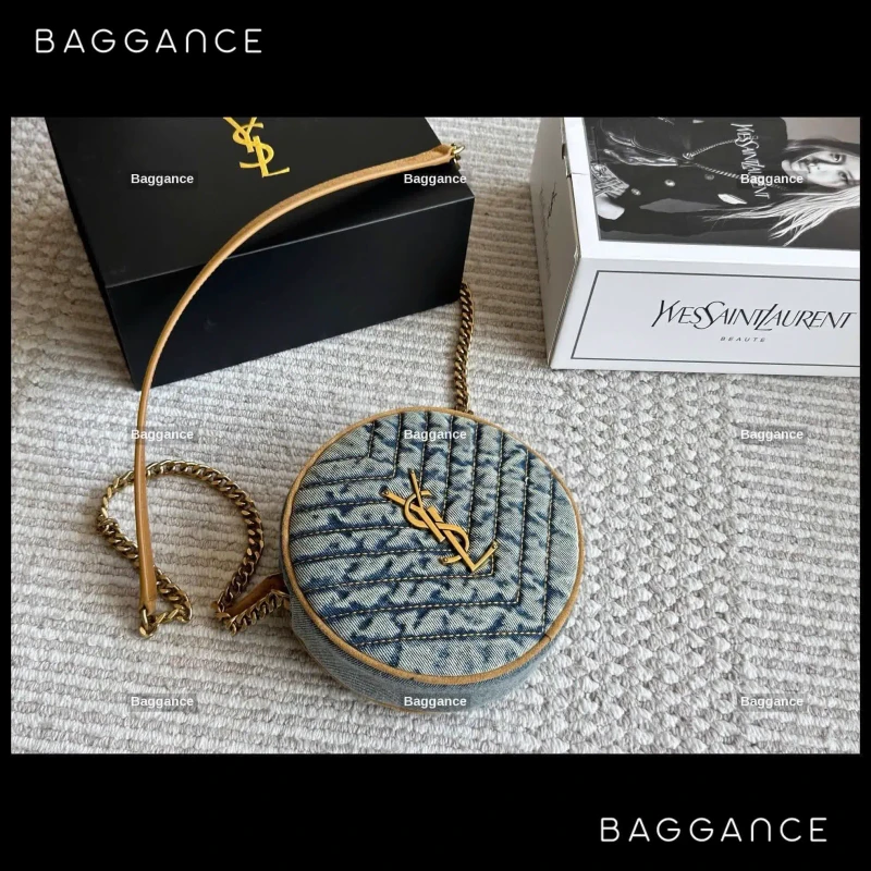 The YSL Round Cake Bag – Parisian Circle Edition | Ref: EVYSLFW-009 | 18cm