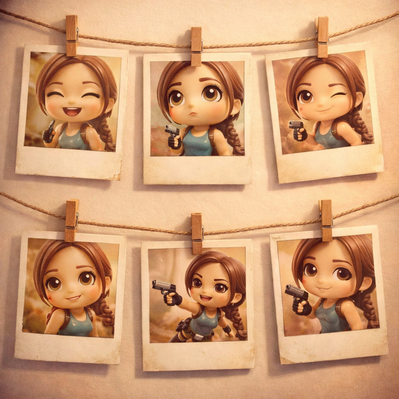 Ảnh Ghép Polaroid Cổ Điển Nghệ Thuật