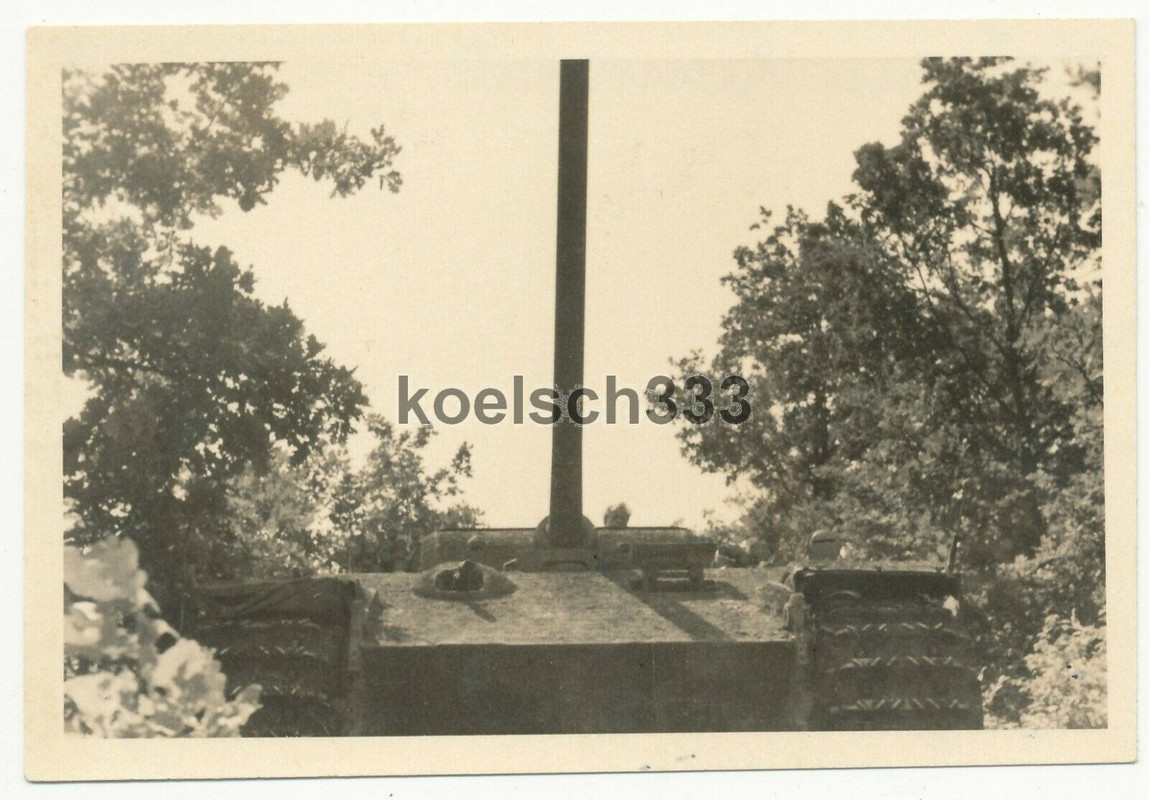 Foto Panzer Reg. 11 Panther Panzer  Hacho  steigt im Gelände in Frankreich