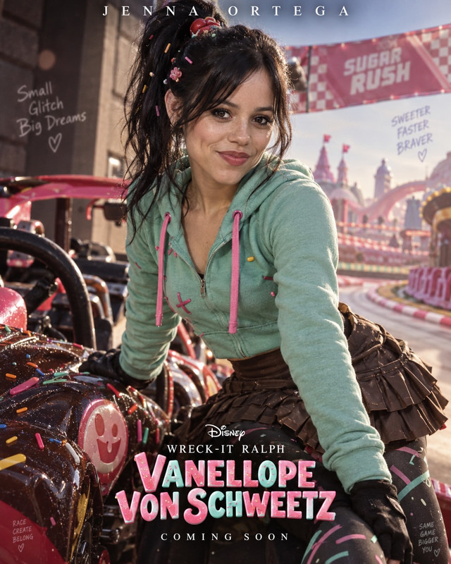 Jenna Ortega Vanellope von Schweetz