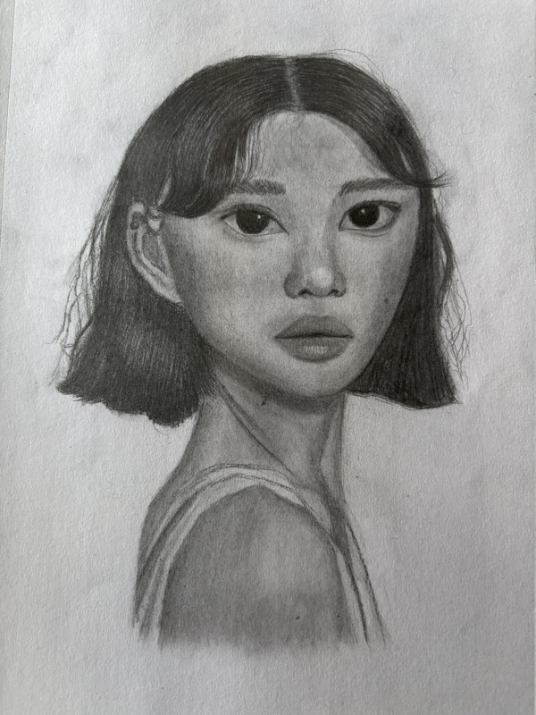 Drawing of a Girl- Charcoal