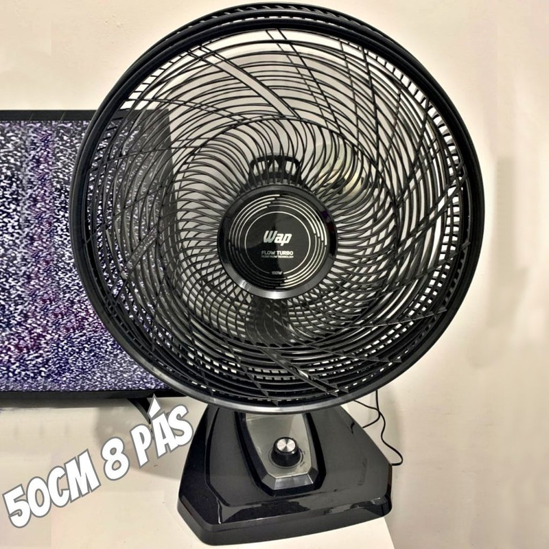 Ventilador de Parede e Mesa WAP FLOW TURBO com 8 Pás 3 Velocidades 127V