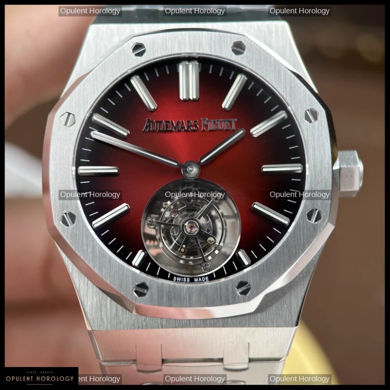 Audemars Piguet Royal Oak Flying Tourbillon 26730ST Burgundy Red Dial 41mm