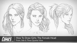 How To Draw Faces Female Heads Downward and Upward Angles - Three Quarter View How To Draw Faces Female Heads Downward and Upward Angles - Three Quarter View
