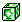 A pixel art gif of a die, floating up and down in place