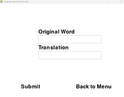 Word entry interface