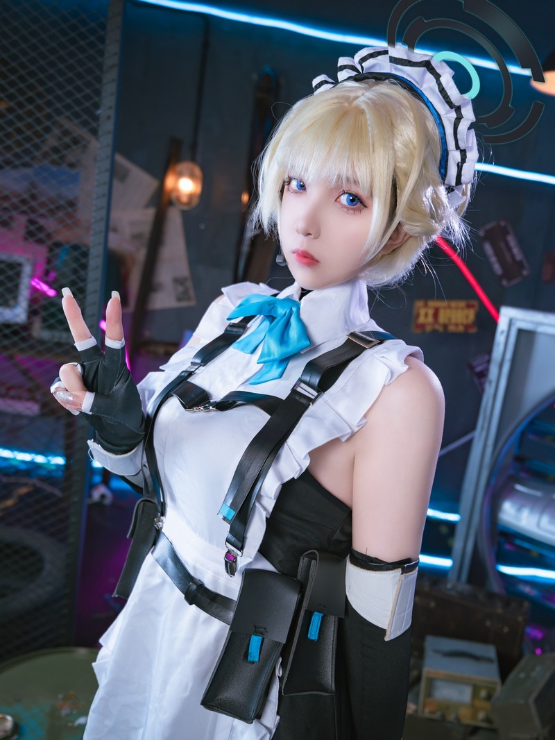 小和甜酒 蔚蓝档案 飞鸟马时女仆 Cosplay 高清图包 [31P-560.7M]插图1