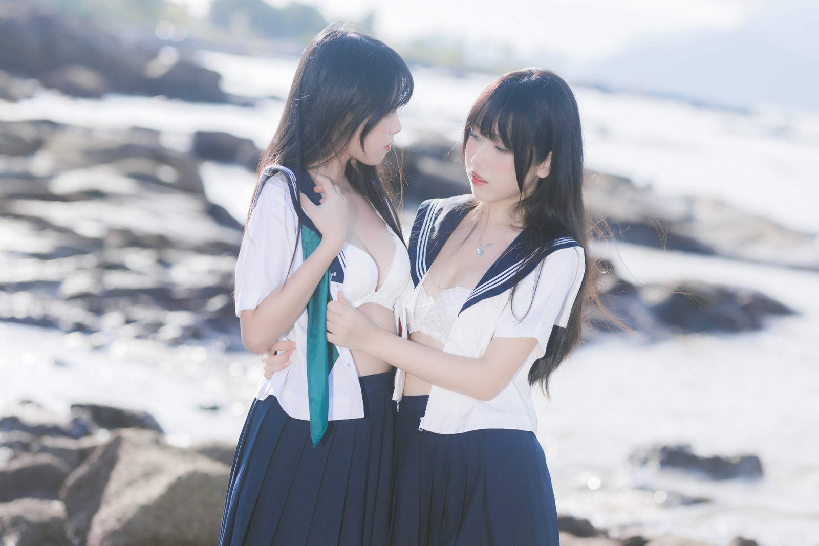 三無人型套图 × 不呆猫：水手服百合黑丝写真合集（51P／1.02G）插图6