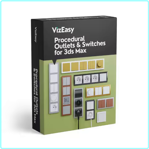 VizEasy Procedural Outlets & Switches V1.1.2 For 3ds Max PRO – (11 MB)
