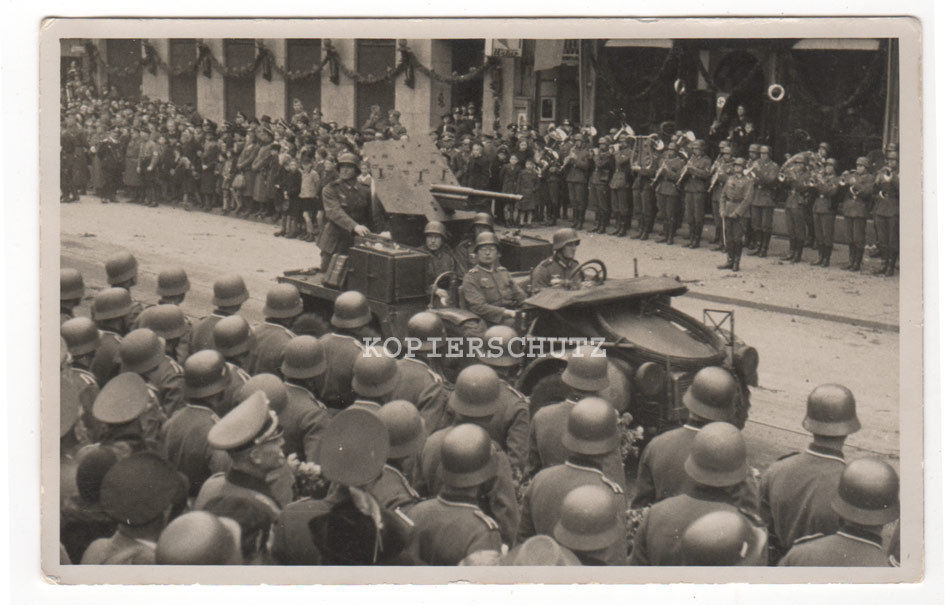 Original Foto Militär PKW mit aufgebautem PAK - Geschütz 2.WK