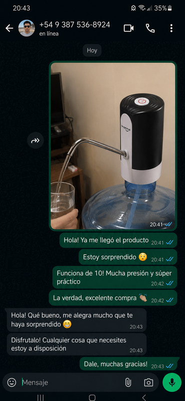 Chat de WhatsApp cliente 1