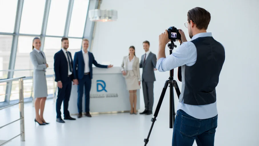 Процесс фотосъемки корпоратива