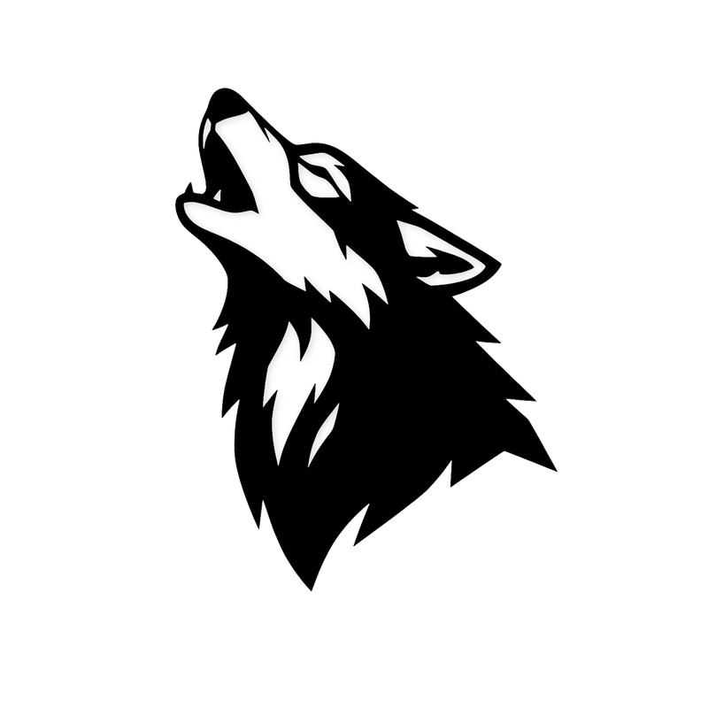 Wolfskopf heulend trans