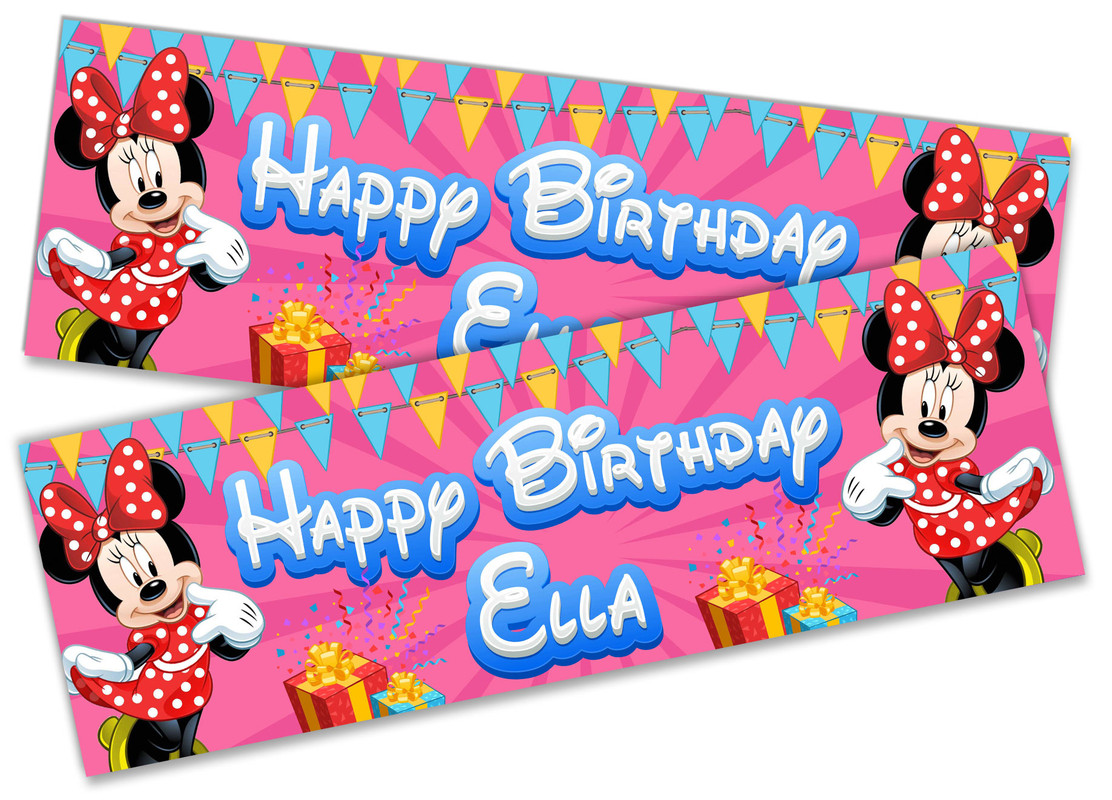 x2 Personalised Birthday Banner Space Children Kids Party Decoration Poster 8