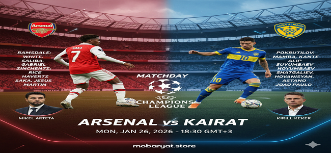 Arsenal vs Kairat match today Europa League 2026