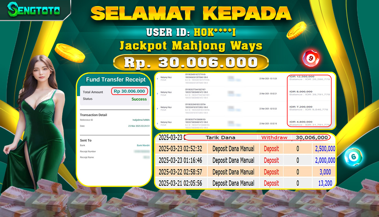 BUKTI PEMBAYARAN SLOT MAHJONG WAYS