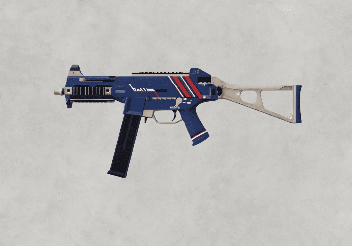 سكن UMP45 Redline ببجي – الخط الأحمر الرياضي