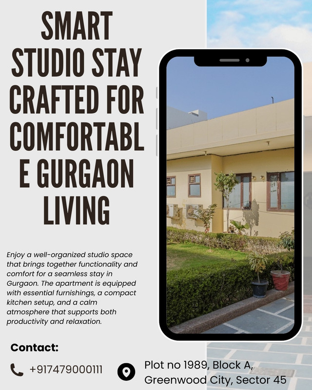 Smart Studio Stay Crafted for Comfortable Gurgaon Living
