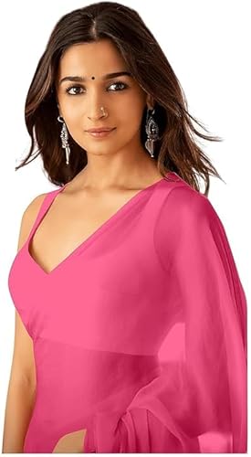 Accessorize Kingdom Georgette Saree Rocky Aur Rani Inspired
