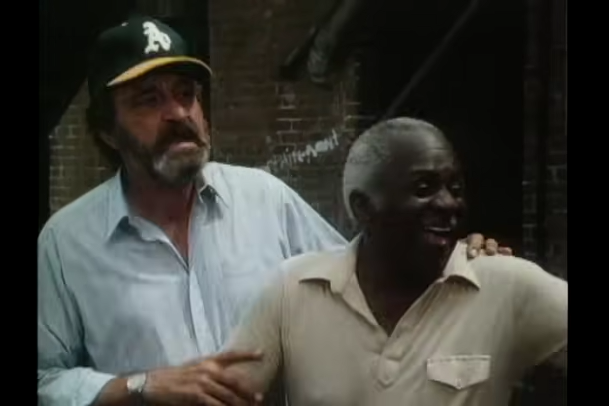 Actors Victor French and Hank Rollike in Highway To Heaven