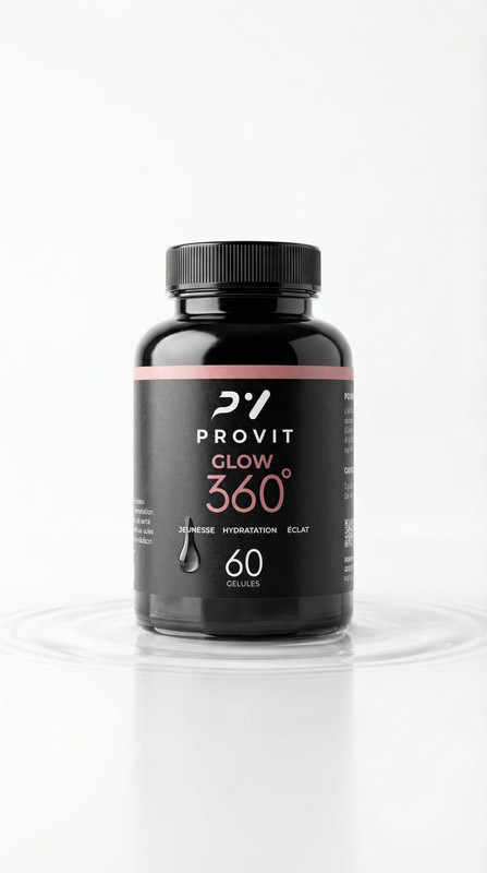 Glow 360° Provit — flacon 60 gélules Glutathion, Acide Hyaluronique et CoQ10 teint éclatant