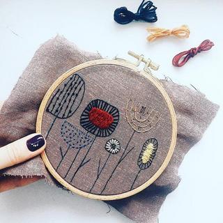 Hand Embroidery for Beginners Rustic Plant Design Hoop Art Hand Embroidery for Beginners Rustic Plant Design Hoop Art