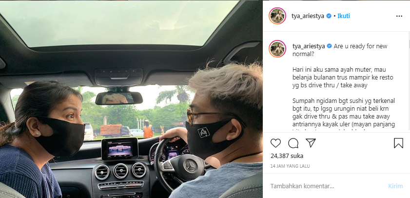 Unggahan Tya Ariestya soal New Normal