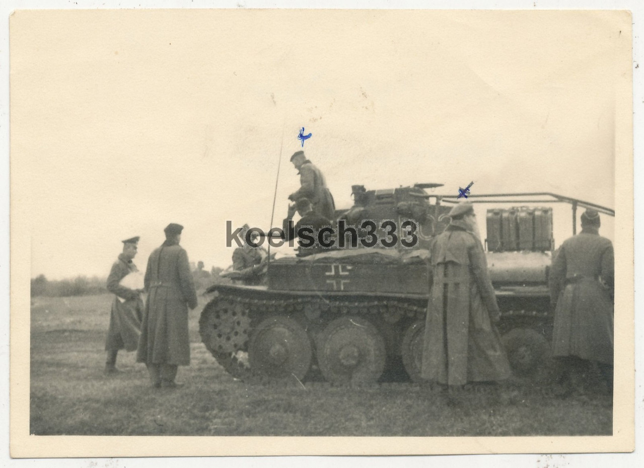 Foto Panzer 38(t) Befehlswagen vom Panzer Reg 21 auf Tr Üb Pl in Ohrdruf Kdr