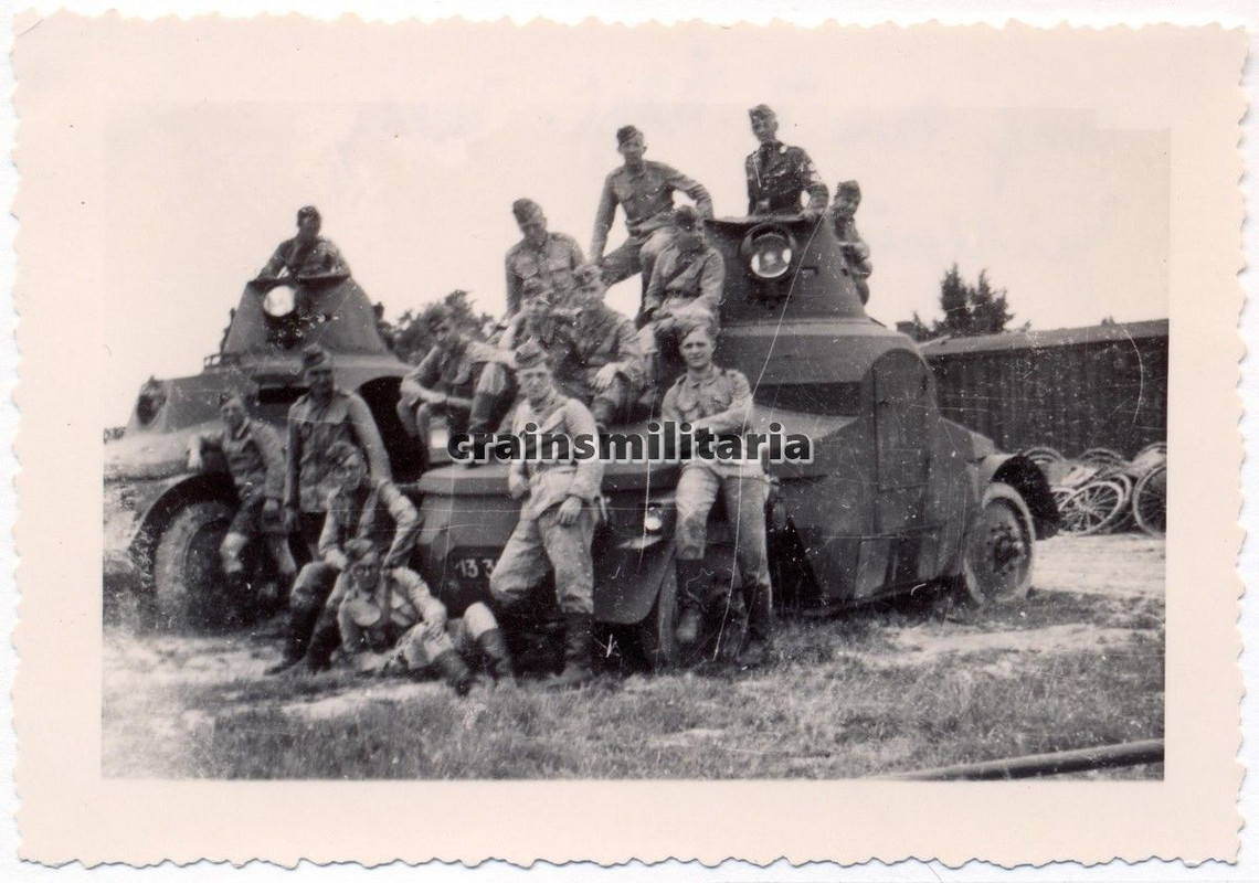 Orig. Foto tschechische Beute Panzerspähwagen SK