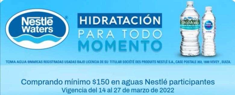 Chedraui: Envío gratis de tu súper en la compra minima de $150 en aguas Nestle participantes 