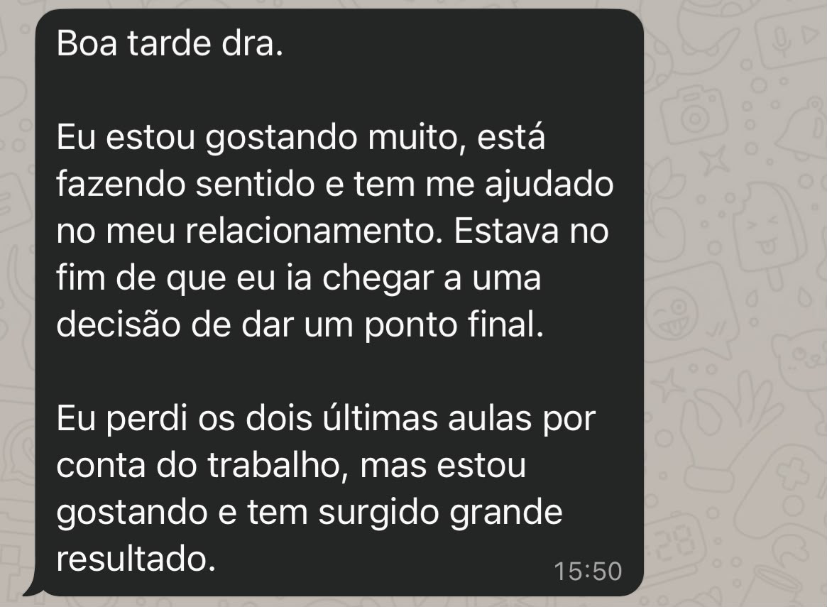 Depoimento de aluna do Protocolo Salva Casamento 6