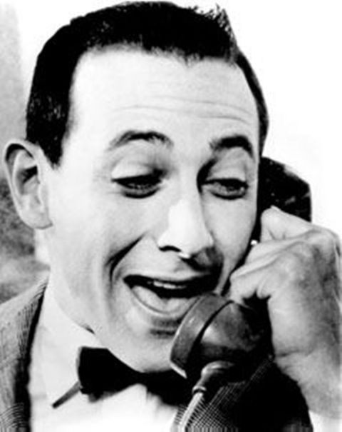 Pee Wee on the phone